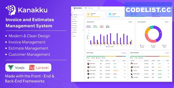 Kanakku v1.2 - Invoice and Estimates Management System - (Frontend - Vuejs + Backend - Laravel) » Premium Scripts, Plugins & Mobile