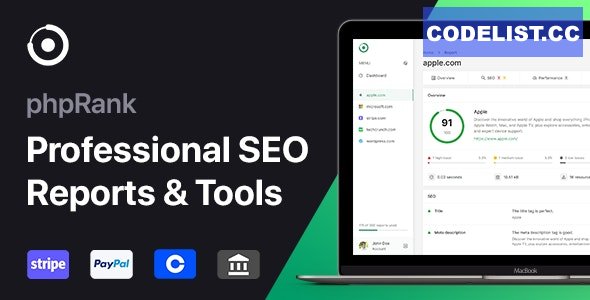 phpRank v2.0.0 - SEO Reports & Tools Platform (SaaS) - nulled » Premium Scripts, Plugins & Mobile