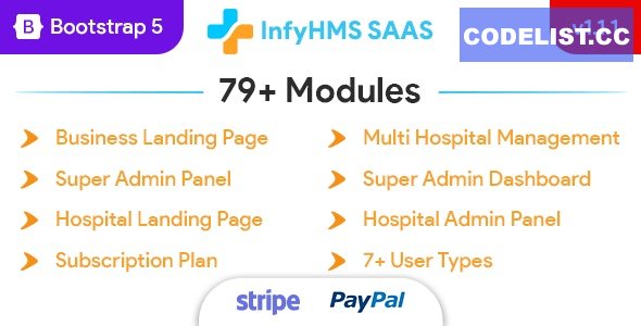 InfyHMS-Saas v1.1.1 - Laravel Multi Hospital Management System » Premium Scripts, Plugins & Mobile