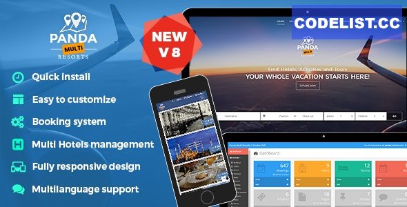 Panda Multi Resorts v8.1.5 - Booking CMS for Multi Hotels » Premium Scripts, Plugins & Mobile