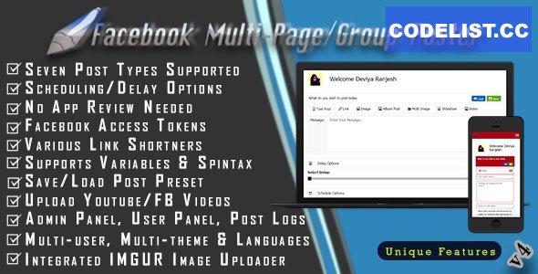 Facebook Multi Page / Group Poster - 20 January 2022 &raquo; Premium Scripts, Plugins &amp; Mobile