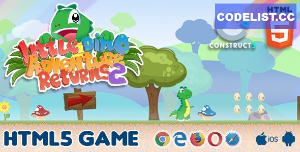 Little Dino Adventure Returns 2 - HTML5 Game Exported » Premium Scripts, Plugins & Mobile