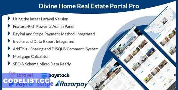 Divine Home - Laravel Real Estate Portal Pro &raquo; Premium Scripts, Plugins &amp; Mobile