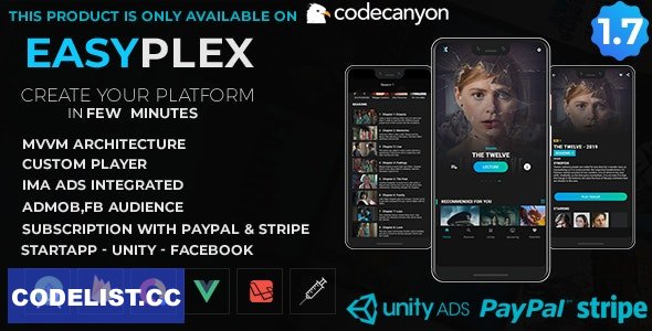 EasyPlex v1.7 - Movies - Live Streaming - TV Series, Anime » Premium Scripts, Plugins & Mobile
