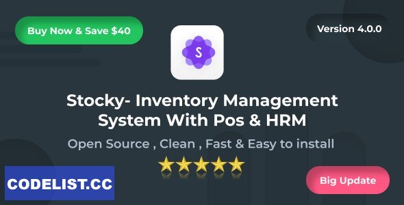 Stocky v4.0.0 - Ultimate Inventory Management System with Pos &amp; HRM &raquo; Premium Scripts, Plugins &amp; Mobile