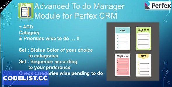 Advanced To do Manager Module for Perfex CRM v1.0.1 » Premium Scripts, Plugins & Mobile