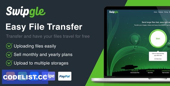 Swipgle v2.0 - Easy File Transfer (SAAS) » Premium Scripts, Plugins & Mobile