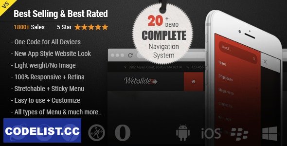 Web Slide v5.5 - Responsive Mega Menu for Bootstrap 3+ » Premium Scripts, Plugins & Mobile