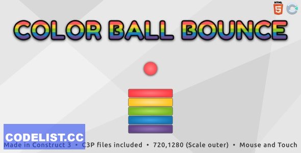 Color Ball Bounce v1.0 - HTML5 Casual Game » Premium Scripts, Plugins & Mobile