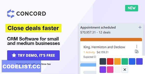 Concord v1.0 - Deals Management CRM &raquo; Premium Scripts, Plugins &amp; Mobile