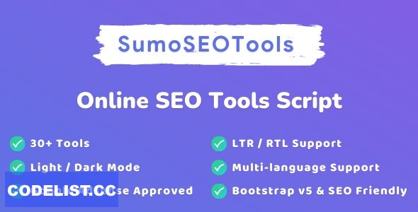 SumoSEOTools v1.0.0 - Online SEO Tools Script - nulled » Premium Scripts, Plugins & Mobile