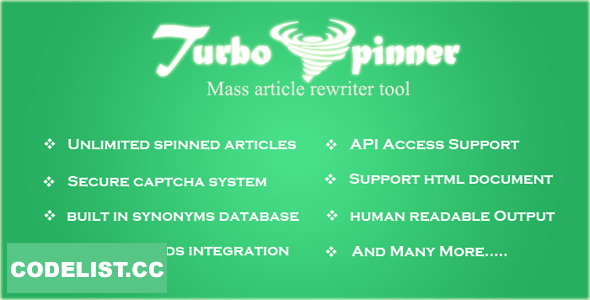 Turbo Spinner v1.8 - Article Rewriter » Premium Scripts, Plugins & Mobile