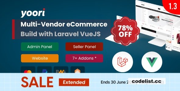 YOORI v1.3 - Laravel Vue Multi-Vendor PWA eCommerce CMS » Premium Scripts, Plugins & Mobile