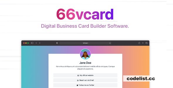 66vcard v9.0.0 - Digital Business Card Builder (SAAS) - nulled » Premium Scripts, Plugins & Mobile