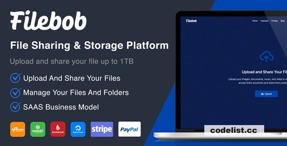 Filebob v1.4.0 - File Sharing And Storage Platform (SAAS) » Premium Scripts, Plugins & Mobile