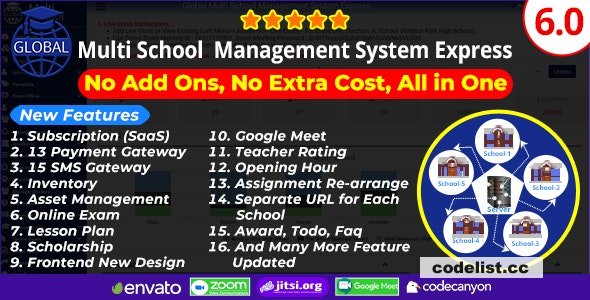 Global v6.0 - Multi School Management System Express » Premium Scripts, Plugins & Mobile