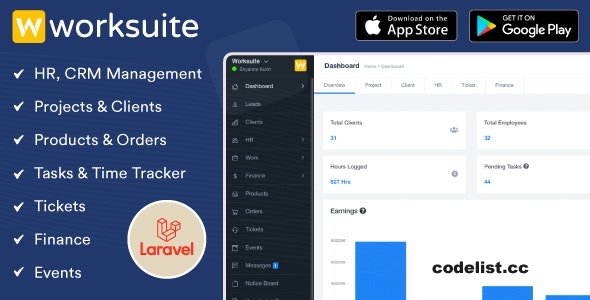 WORKSUITE v5.2.83 - HR, CRM and Project Management - nulled » Premium Scripts, Plugins & Mobile