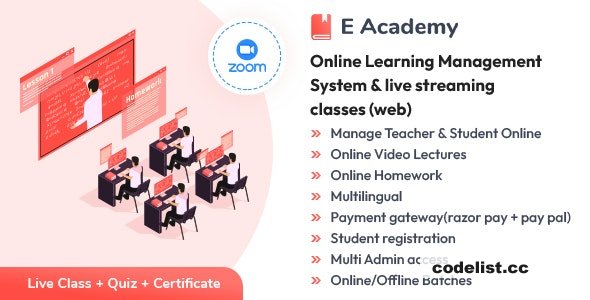 E- Academy - Online Learning Management System & live streaming classes (web) - 13 May 2022 » Premium Scripts, Plugins & Mobile