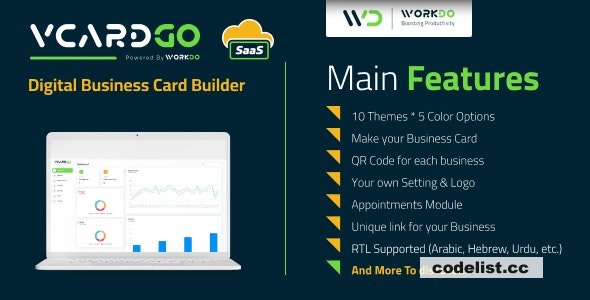 vCardGo SaaS v4.5 - Digital Business Card Builder - nulled » Premium Scripts, Plugins & Mobile