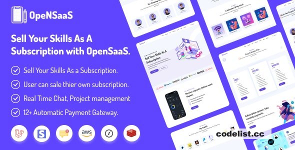 OpenSaaS v1.0 - Sell Your Skills As A Subscription (SAAS) » Premium Scripts, Plugins & Mobile