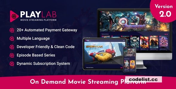 PlayLab v2.8 - On Demand Movie Streaming Platform - nulled » Premium Scripts, Plugins & Mobile