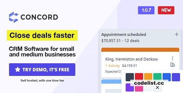 Concord v1.0.7 - Deals Management CRM » Premium Scripts, Plugins & Mobile