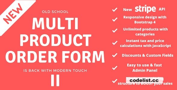 Multi Product Order Form 2 - v3.0 » Premium Scripts, Plugins & Mobile