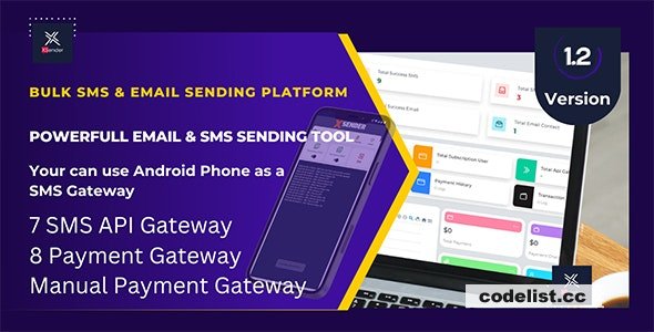 XSender v1.2 - Bulk Email and SMS Sending Application by PHP Laravel - nulled » Premium Scripts, Plugins & Mobile