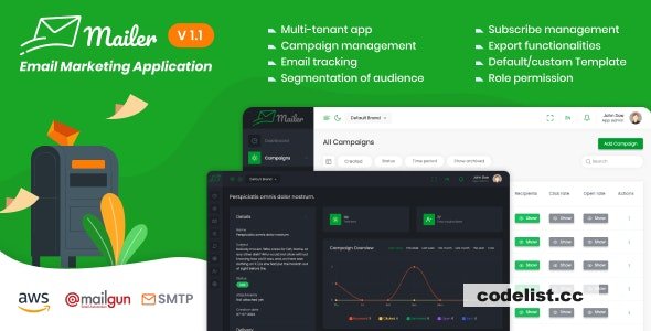 Mailer v1.6 - Email Marketing Application - nulled » Premium Scripts, Plugins & Mobile