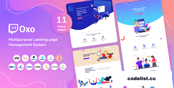 OXO v1.7 - Multipurpose Landing page CMS - nulled » Premium Scripts, Plugins & Mobile