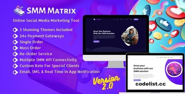 SMM Matrix v2.0 - Social Media Marketing Tool - nulled » Premium Scripts, Plugins & Mobile