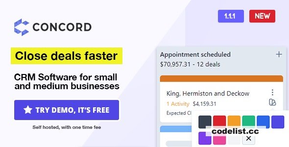 Concord v1.1.4 - Deals Management CRM &raquo; Premium Scripts, Plugins &amp; Mobile