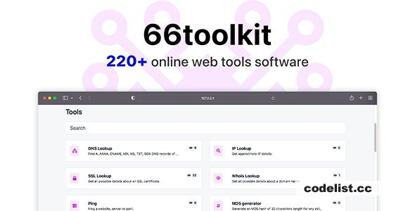 66toolkit v13.0.0 - Ultimate Web Tools System (SAAS) - nulled » Premium Scripts, Plugins & Mobile