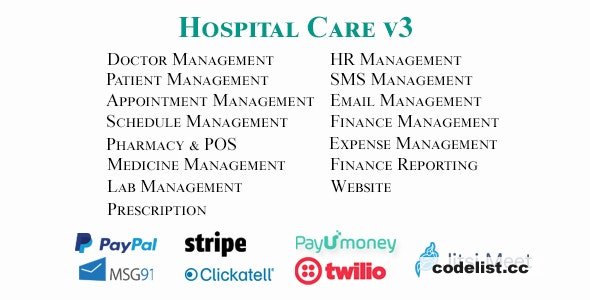 Hospital Care - Hospital Management System + Patient App - 7 August 2022 » Premium Scripts, Plugins & Mobile