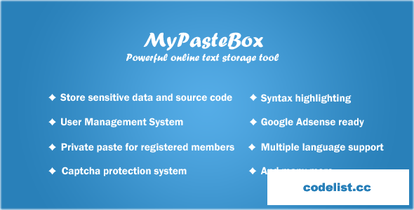 MyPasteBox v1.4 - Powerful paste tool &raquo; Premium Scripts, Plugins &amp; Mobile