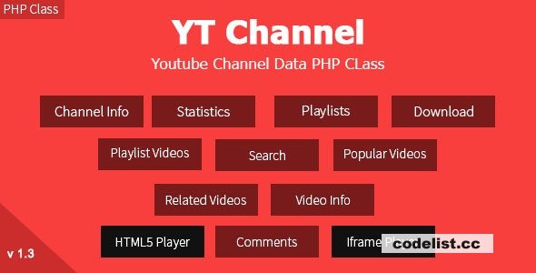 YT Channel v1.3.5 - YouTube Channel And Video Details API V3 PHP Class » Premium Scripts, Plugins & Mobile