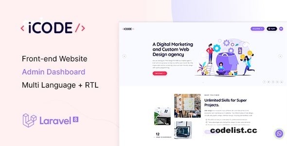 iCode v1.0 - Multipurpose Website CMS & Creative Agency Management System » Premium Scripts, Plugins & Mobile