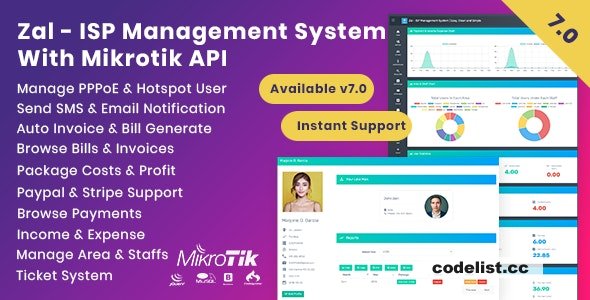 Zal v7.0 - ISP Management System With Mikrotik API - nulled » Premium Scripts, Plugins & Mobile