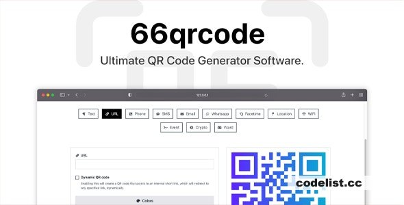 66qrcode v10.0.0 - Ultimate QR Code Generator & URL Shortener (SAAS) - nulled » Premium Scripts, Plugins & Mobile
