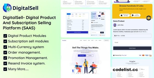 DigitalSell v1.0 - Digital Product And Subscription Selling Platform (SAAS) » Premium Scripts, Plugins & Mobile