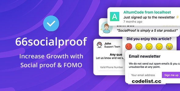 66socialproof v33.0.0 - Social Proof & FOMO Widgets Notifications (SAAS) - nulled » Premium Scripts, Plugins & Mobile