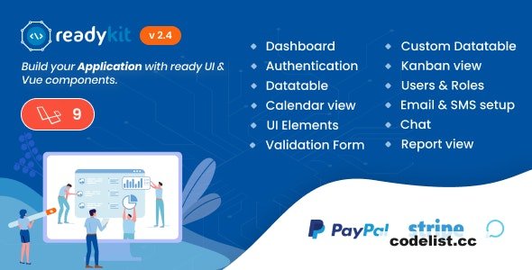 ReadyKit v2.9.0 - Admin & User Dashboard Templates (with functionality) for Laravel + Vue App Development » Premium Scripts, Plugins & Mobile