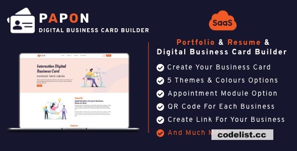 Papon v1.1 - Digital Business Card Builder SaaS » Premium Scripts, Plugins & Mobile