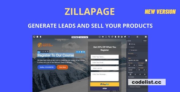 Zillapage v1.1.9 - Landing page and Ecommerce builder - nulled » Premium Scripts, Plugins & Mobile