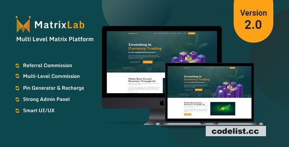 MatrixLab v2.0 - Multilevel Matrix Platform - nulled » Premium Scripts, Plugins & Mobile