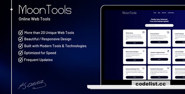 MoonTools v1.0 - Online Web Tools » Premium Scripts, Plugins & Mobile