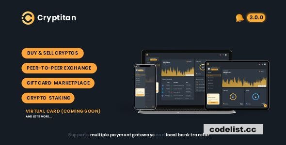 Cryptitan v3.0.0 - Multi-featured Crypto Software & Digital Marketplace » Premium Scripts, Plugins & Mobile