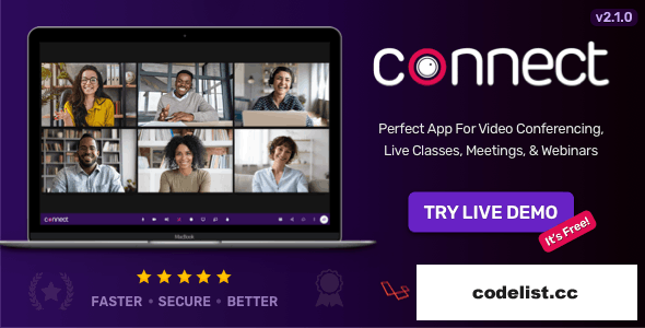 Connect v2.1.0 - Video Conference, Online Meetings, Live Class &amp; Webinar, Whiteboard, Live Chat - nulled &raquo; Premium Scripts, Plugins &amp; Mobile