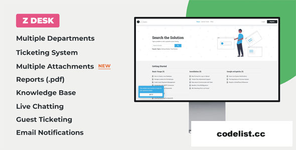 Z Desk v1.8.0 - Support Tickets System with Knowledge Base and FAQs - nulled » Premium Scripts, Plugins & Mobile