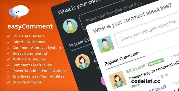 easyComment v2.5.0 ᄄC PHP Comment Script » Premium Scripts, Plugins & Mobile